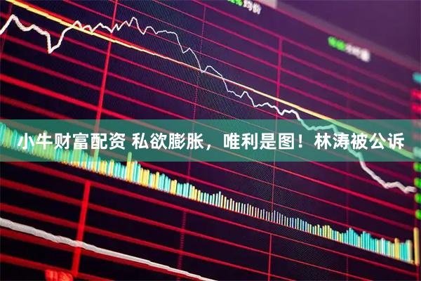 小牛财富配资 私欲膨胀，唯利是图！林涛被公诉
