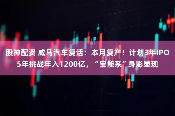 股神配资 威马汽车复活：本月复产！计划3年IPO5年挑战年入1200亿，“宝能系”身影显现